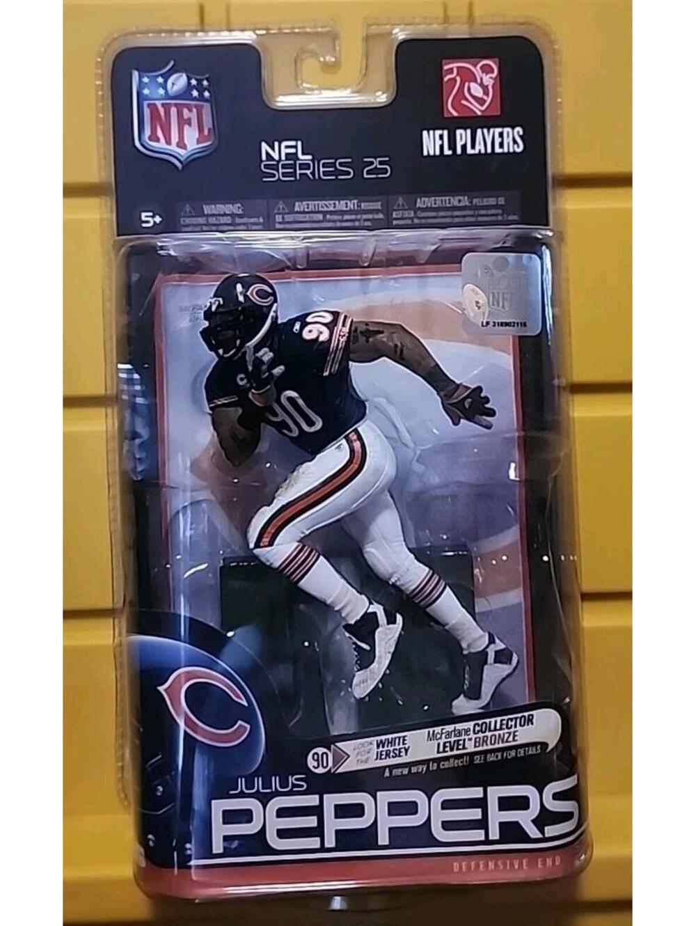McFarlane Toys Julius Peppers Action Figure NIB Chicago Bears HOF Series 25 NFL